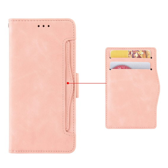 Etui z klapką do Samsung Galaxy A26 5G, Card Slot, różowe
