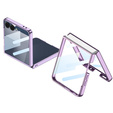 Etui ze szkłem do Samsung Galaxy Z Flip7 5G, PC Case, Fioletowe