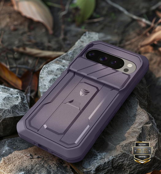 Etui pancerne do Google Pixel 10 / 10 Pro, Dexnor Full Body (Two Frames), fioletowe