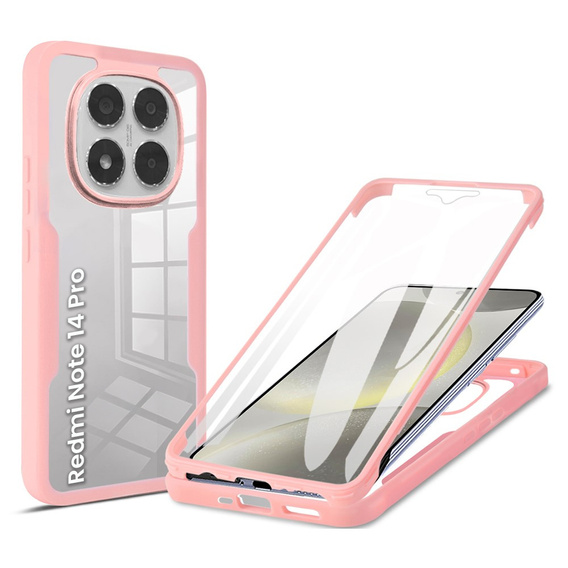 Etui do Xiaomi Redmi Note 14 Pro 5G / 14 Pro+ 5G, Shockproof, z folią, różowe