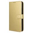 Etui z klapką do Xiaomi Redmi A3, Crazy Horse Wallet, złote