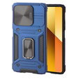 Etui pancerne do Xiaomi Redmi Note 13 5G, CamShield Slide, niebieskie + Szkło Hartowane 9H