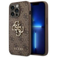 Etui GUESS do iPhone 14 Pro, 4G Big Metal Logo, brązowe