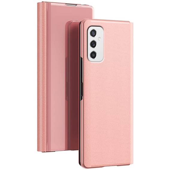 Etui do Samsung Galaxy M52 5G, Clear View, różowe rose gold