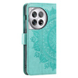 Etui z klapką do OnePlus 12 5G, Mandala, zielone