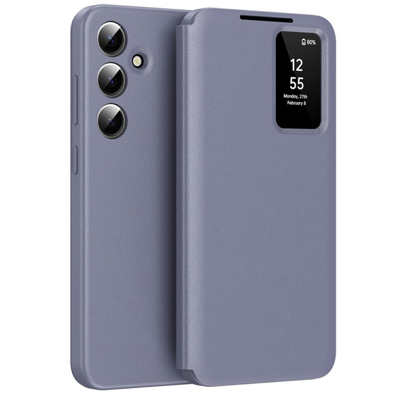 Etui do Samsung Galaxy A56 5G – Smart View z kieszenią na kartę, fioletowe