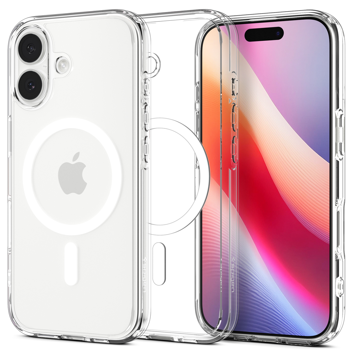Etui Spigen do iPhone 17, Ultra Hybrid, z MagSafe, Clear/White
