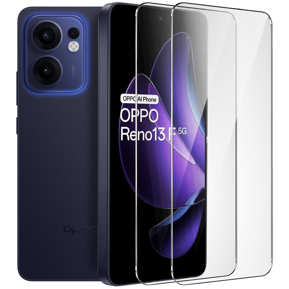2x Szkło Hartowane do Oppo Reno 13 F / 13 FS, ERBORD 9H Hard Glass, szybka