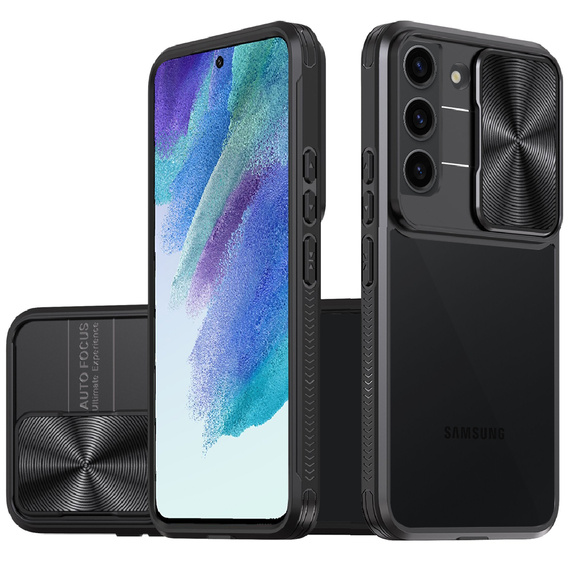Etui do Samsung Galaxy S21 FE, Slide Camera, czarne