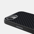 Etui ABEEL do iPhone 16e, Carbon Fiber, do MagSafe, czarne