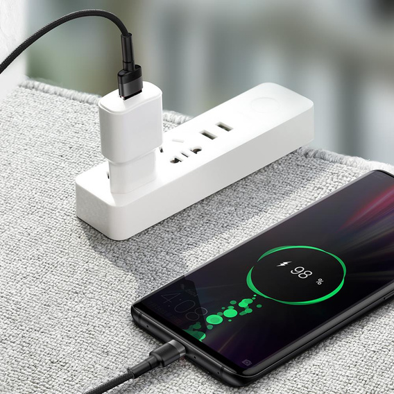 Baseus kabel Cafule HW QC 1 m 40 W USB-A na USB-C - Szaro-Czarny