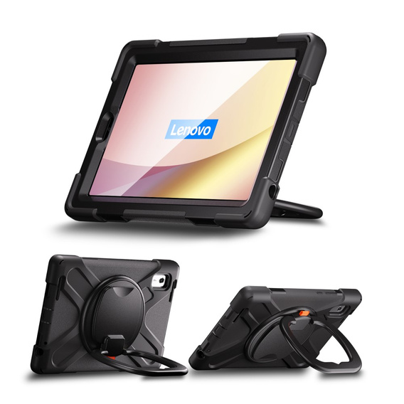Etui pancerne do Lenovo Tab M9 TB-310FU (2023), Obrotowe 360, Czarne