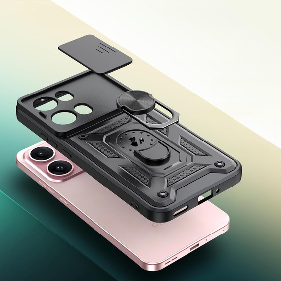 Etui pancerne do Oppo Reno 13 Pro, CamShield Slide, czarne