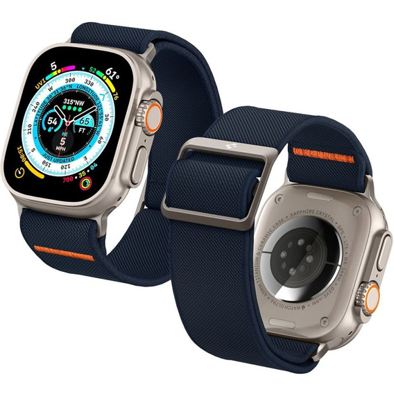 Pasek SPIGEN do Apple Watch 1/2/3/4/5/6/7/8/9/10/11/SE Ultra 1/2/3 42/44/45/46/49mm, Fit Lite Ultra, Granatowy