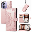 Etui z klapką do Oppo A40 / Oppo A40m, Mandala, różowe rose gold