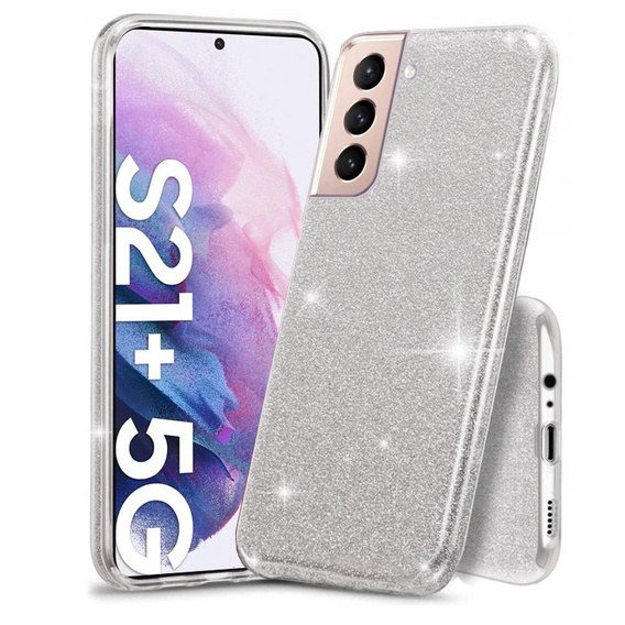 Etui Glitter Case do Samsung Galaxy S21+ Plus, Silver