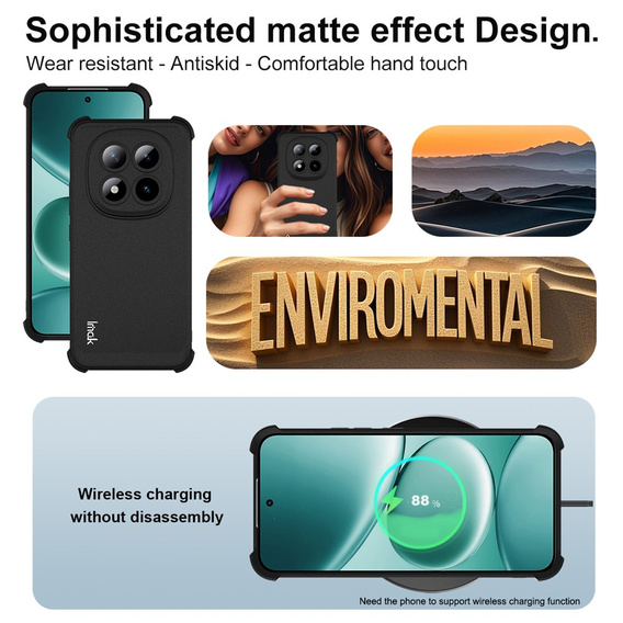 Etui IMAK do Xiaomi Redmi Note 15 Pro Plus 5G, Dropproof, czarne