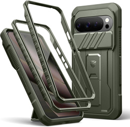 Etui pancerne do Google Pixel 10 Pro XL, Dexnor Full Body (Two Frames) - zielone
