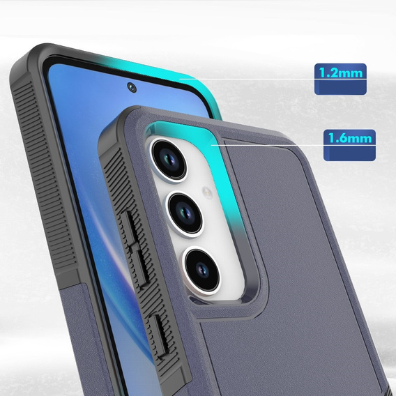 Etui pancerne do Samsung Galaxy A35 5G, Dual Shockproof, granatowe