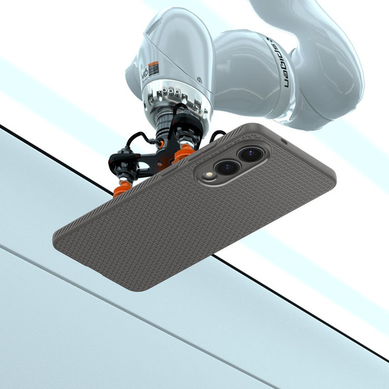 Etui Spigen do Samsung Galaxy S25 Edge, Liquid Air, szare + Szkło Hartowane 9H