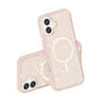 Etui do iPhone 17, do MagSafe, brokatowe, półprzezroczyste złote