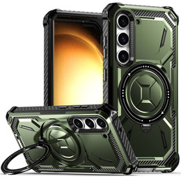 Etui do Samsung Galaxy S23 Plus, Heavy Duty Ring, zielone