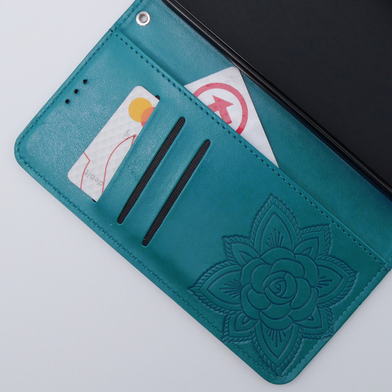 Etui z klapką do Motorola Moto G54 5G, Butterfly, niebieskie