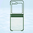 Etui do Samsung Galaxy Z Flip7 FE / Z Flip6, PC Case, przezroczyste / zielone