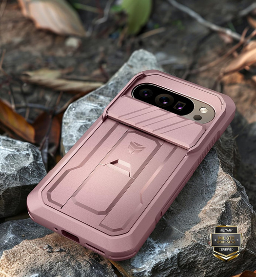 Etui pancerne do Google Pixel 10 Pro XL, Dexnor Full Body (Two Frames) - różowe