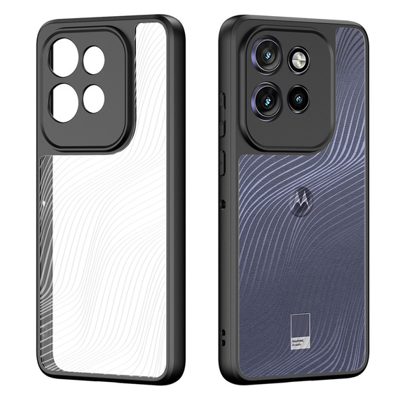 Etui DuxDucis do Motorola Edge 50 Neo / Motorola ThinkPhone 25, Aimo case, przezroczyste / czarne
