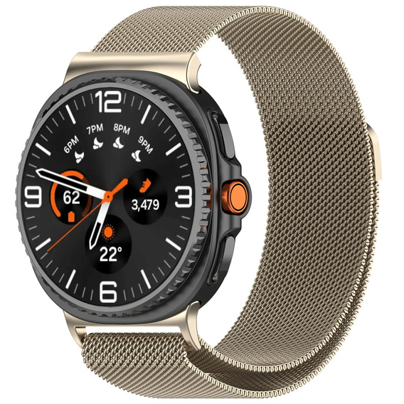 Pasek Bransoleta Milanese do Samsung Galaxy Watch 8 / 8 Classic, Beżowa