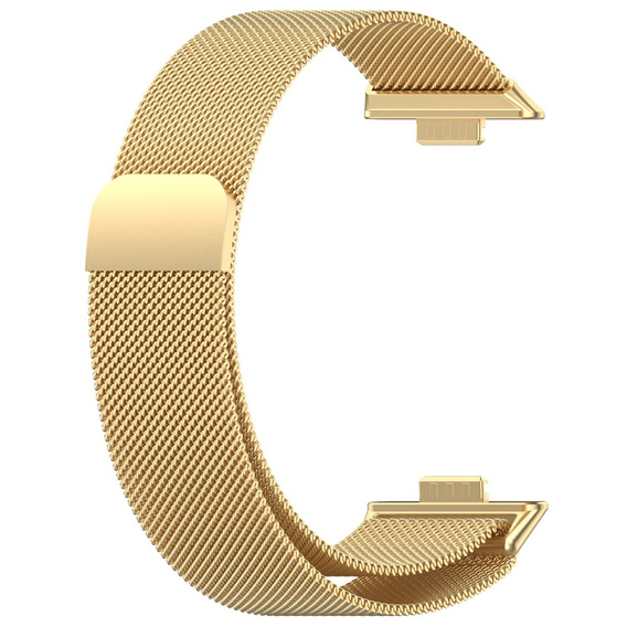 Bransoleta Milanese + Etui z osłoną na ekran do Huawei Watch Fit 4, Złota