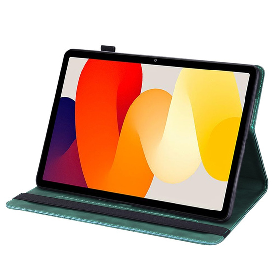 Etui do Xiaomi Redmi Pad SE 11", Flowers, zielone