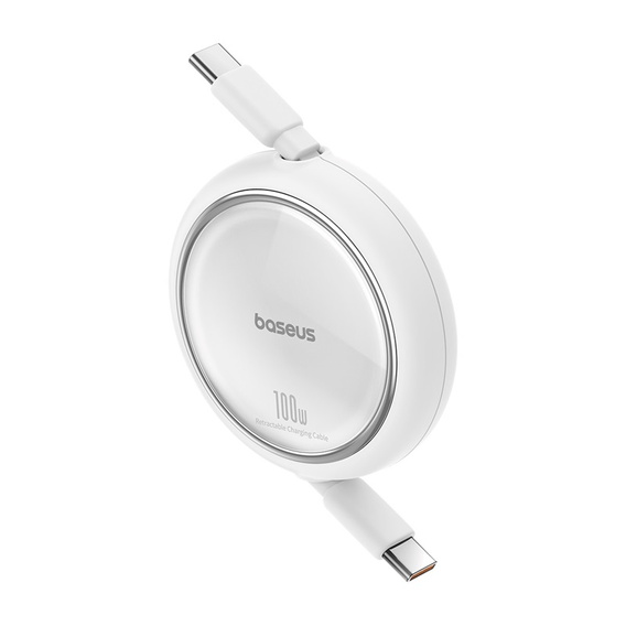 Baseus Free2Draw Mini – zwijany kabel USB‑C 100 W, 1m - biały