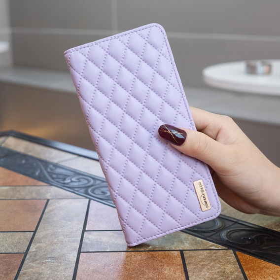 Etui z klapką do Samsung Galaxy A34 5G, Wallet, BINFEN COLOR, fioletowe