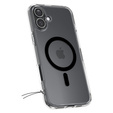 Etui z MagSafe Spigen do iPhone 16, Ultra Hybrid, przezroczyste / czarne + Szkło Hartowane 9H