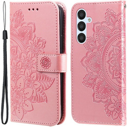 Etui z klapką do Samsung Galaxy A54 5G, Mandala, różowe rose gold