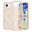 Etui do iPhone Air, do MagSafe, brokatowe, półprzezroczyste złote