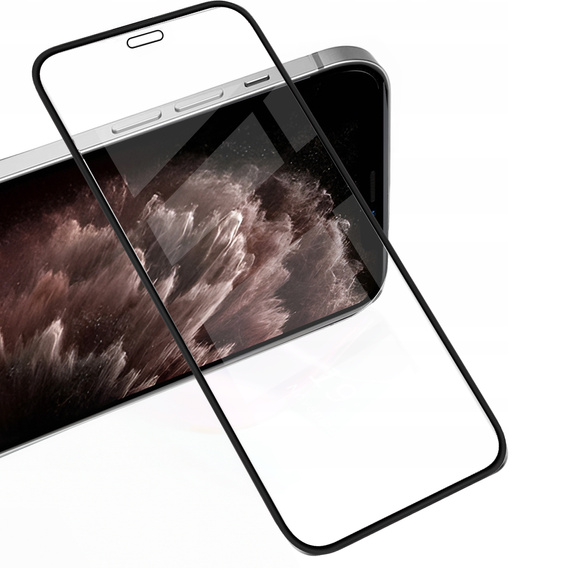 2x Szkło Hartowane do iPhone 12 Pro Max, ERBORD 3D pełne, szybka na cały ekran