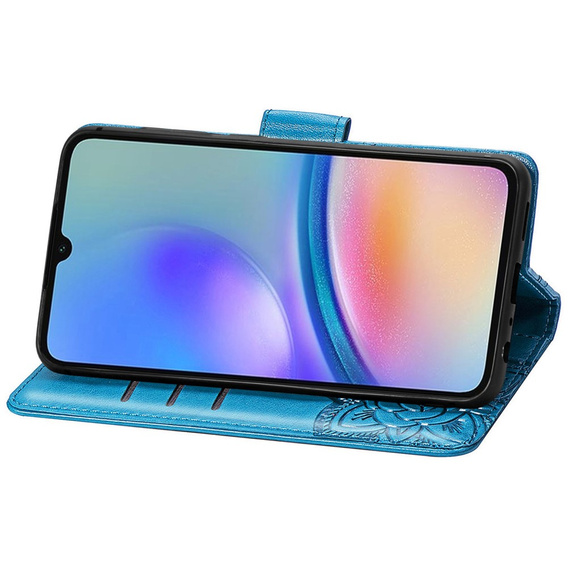 Etui z klapką do Samsung Galaxy A05s, Butterfly, niebieskie