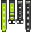 Pasek Silikonowy Quickfit 22mm do Garmin, Limonkowy / Czarny