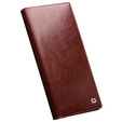 Etui z klapką do Samsung Galaxy S22 Ultra 5G, QIALINO Leather Wallet, brązowe