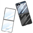 Etui ze szkłem do Samsung Galaxy Z Flip7 5G, PC Case, Czarne