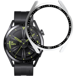 2w1 Etui + Szkło hartowane do Huawei Watch GT 3 46mm, Srebrne