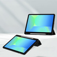 Etui do Samsung Galaxy Tab S10 FE+ Plus, Smartcase Hybrid, z miejscem na rysik, czarne