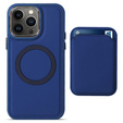 Etui do iPhone 14 Pro, Skin-touch MagSafe, niebieskie