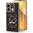 Etui do Xiaomi Redmi Note 13 5G, Rabbit, czarne + Szkło Hartowane 9H