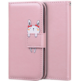 Etui Wallet do Huawei P Smart 2019, Bunny, Pink