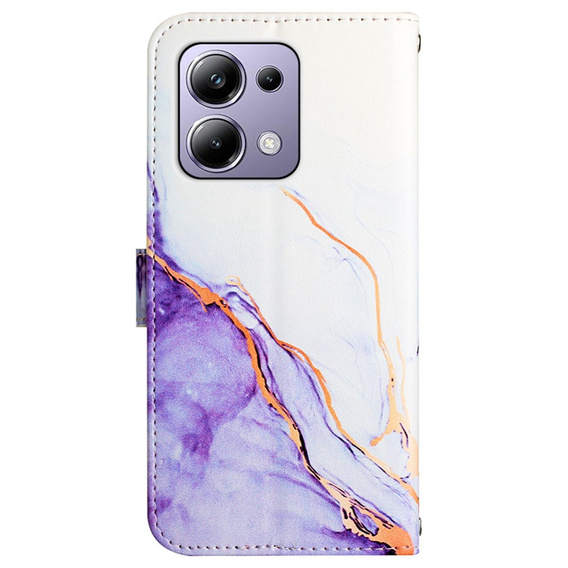 Etui z klapką do Xiaomi Redmi Note 13 Pro 4G / Xiaomi Redmi Note 14S / Xiaomi Poco M6 Pro 4G, Wallet, Marble fioletowe