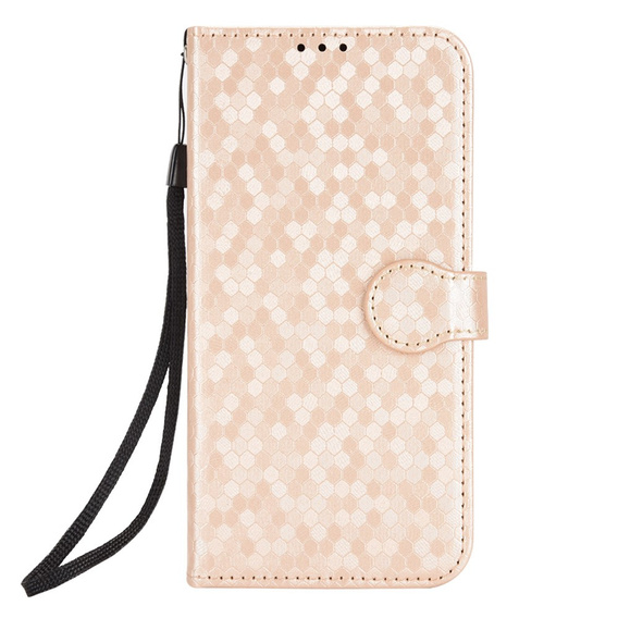 Etui z klapką do Honor 400 5G, Wallet Rhombus, różowe